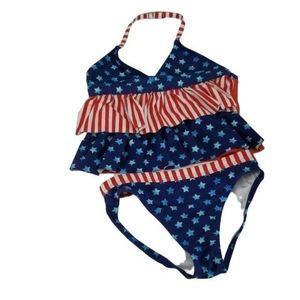 Ocean Pacific Bikini Stars & Stripes 6/6x Swimwear‎ Swim Suit